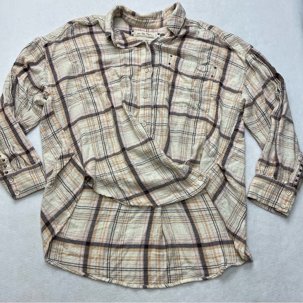 We The Free People Hidden Valley Blouse Convertible Wrap Oversized Size XS